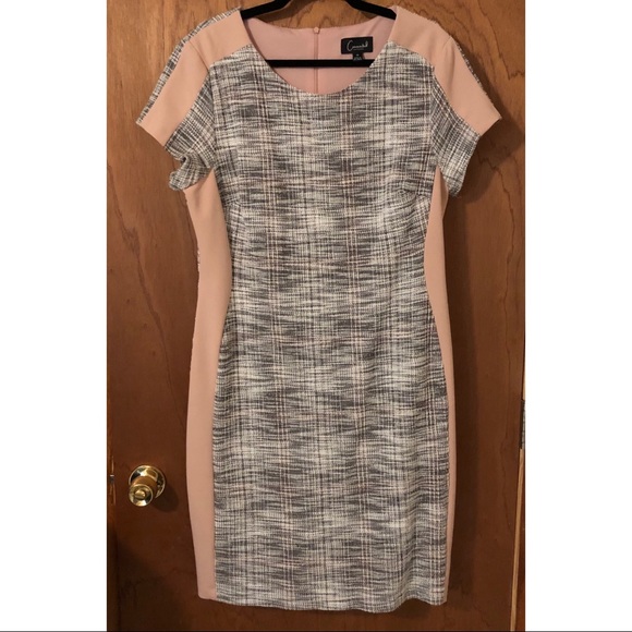 connected apparel Dresses & Skirts - Connected Apparel Pink and Grey Bodycon Dress